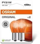 Osram ORIGINAL LINE 12V, PY21W, signal lamp, Metal Base, Double Blister, (2...