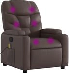 vidaXL Massagesessel Braun Kunstleder