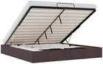 vidaXL Ottoman-Bett ohne Matratze Dunkelbraun 180x200 cm Stoff