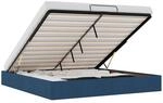 vidaXL Ottoman-Bett ohne Matratze Blau 180x200 cm Stoff