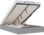vidaXL Ottoman-Bett ohne Matratze Hellgrau 120x190 cm Stoff