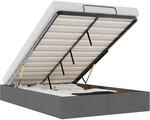 vidaXL Ottoman-Bett ohne Matratze Dunkelgrau 120x190 cm Stoff