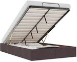 vidaXL Ottoman-Bett ohne Matratze Dunkelbraun 120x190 cm Stoff