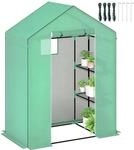 Outsunny Gew&auml;chshaus mit Rollt&uuml;r f&uuml;r Balkon, Garten 143 x 74 x 190 cm Gr&uuml;n