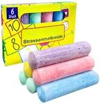 6 St&uuml;ck Farbe Glitzerkreide Stra&szlig;enmalkreide F&uuml;r Kinder und Erwachsene