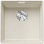 BLANCO SUBLINE 400-F | Granitsp&uuml;le aus SILGRANIT softwei&szlig; | [42,7x42,7x20,2 cm] 