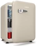 Klarstein Audrey Evo 68L Mini K&uuml;hlschrank - Retro-Design, Leise 40 dB,...