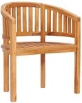 vidaXL Teak Massiv Bananenstuhl Bananensessel Gartenstuhl Sessel Gartenm&ouml;bel Stuhl