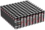 ANSMANN Alkaline Batterie Mignon AA 1,5V, 100 St&uuml;ck, ideal f&uuml;r Lichterketten, LED