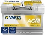 VARTA Automotive DYNAMIC AGM (A7) 12V 70Ah 760A - Nassbatterie f&uuml;r Start-Stopp