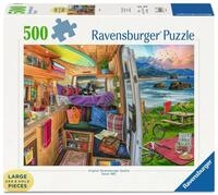 Ravensburger Puzzle 17473 - Beim Camping - 500 Teile Large Pieces, Puzzlespa&szlig; mit