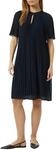 Comma Plissee Kleid Uni