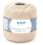 Gr&uuml;ndl Wolle H&auml;kelgarn 100 1 Kn&auml;uel 100 g, Sand | d&uuml;nne sommerliche Wolle...