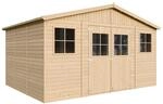 Gartenhaus Holz MIT IMPR&Auml;GNIERTEM Boden - Ger&auml;teschuppen mit Fenstern - H246...
