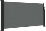 vidaXL Ausziehbare Seitenmarkise Anthrazit 100x500 cm