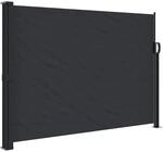 vidaXL Seitenmarkise Ausziehbar Schwarz 140x600 cm