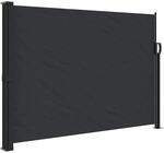 vidaXL Seitenmarkise Ausziehbar Schwarz 140x500 cm