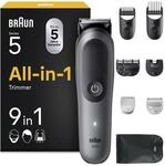 Braun Multigroom All-in-One Series 5, 9-in-1 Trimmer-Set 5, AIO5545, Grau 