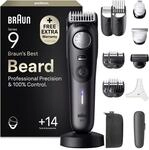 Braun Barttrimmer Series 9, Kabelloser Bartschneider Herren, BT9565, Titan | Bart