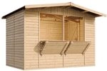TIMBELA M150 Holz Gartenhaus, Marktbude Holz, Qualit&auml;ts Schiffslatten Kiefern...