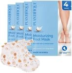 PLANTIFIQUE Fu&szlig;maske Gegen Anti Hornhaut Socken Fusspflege - 4 Paar mit Box 