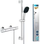 GROHE Precision Trend, Duschset mit Thermostat wassersparend, 8l pro Min