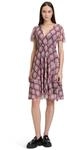 Cartoon Damen Volantkleid mit R&uuml;schen 40, Purple/Black
