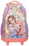 Depesche 13286 TOPModel Girl Power - Schulrucksack Trolley in Lila und Beige, mit