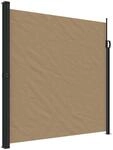 vidaXL Seitenmarkise Ausziehbar Taupe 200x500 cm