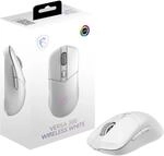MSI VERSA 300 WIRELESS WHITE Gaming-Maus &ndash; 8000 DPI, symmetrisch,