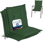 Beautissu 4er Set Niedriglehner Auflage Gartenstuhl mit Schaumkern F&uuml;llung