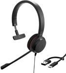 Jabra Evolve 20 Mono Headset - Unified Communication Zertifizierte Kopfh&ouml;rer f&uuml;r