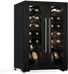 Klarstein Shiraz Weink&uuml;hlschrank Schwarz &ndash; 24 Flaschen, 2 Zonen 