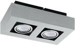 EGLO LED Deckenleuchte Loke 1 2 flammige Aufbauleuchte | Modern aus Aluminium und
