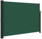 vidaXL Seitenmarkise Ausziehbar Dunkelgr&uuml;n 140x500 cm