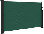 vidaXL Seitenmarkise Ausziehbar Dunkelgr&uuml;n 120x500 cm