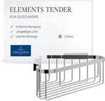 Villeroy & Boch Elements Tender Eck-Duschkorb &ndash; Chrom | F&uuml;r Wandmontage...