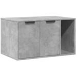 vidaXL Katzenklo Betongrau 80x50x45 cm Holzwerkstoff