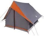vidaXL Familienzelt mit Dach Grau und Orange 220 x 220 x 184 cm, Garten- und