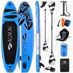 AUKAI SUP Board PRO 320cm | 2in1 Aufblasbares Stand up Paddle Set mit Kajak-Sitz | 5