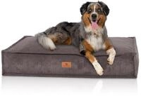 Knuffelwuff Hundekissen Lesedi aus Cord mit Handwebcharakter 135x90cm Braungrau...