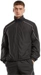 Urban Classics Herren Sportjacke Piped Panel Trackjacket, Herren Trainingsjacke mit
