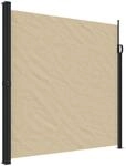 vidaXL Seitenmarkise Ausziehbar Beige 200x500 cm