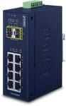 Planet Switch unmanaged 8 x 10/100/1000 + 2 x Gigabit SFP an DIN-Schiene...