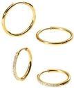 Purelei Lovely Glitter Damen Ohrring-Set &ndash; 2 Paar Creolen (vergoldet oder silber)
