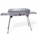 Mangal Khan Edelstahl rostfrei Schaschlik Grill mit Grillrost