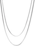 Purelei Two Layers Kette Damen (Silber) &ndash; Halskette Damen aus langlebigem Edelstahl