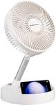 PEARL Akku Tischventilator: 2in1-Akku-Tisch- & Standventilator, ausziehbar bis 1 m,
