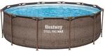 Bestway Steel Pro MAX Solo Pool ohne Zubeh&ouml;r 366 x 100 cm, Rattan-Optik