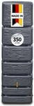 4rain Slim Stone Decor Regentonne 350 Liter Graphite Grey - Wandtank, Wassertank,